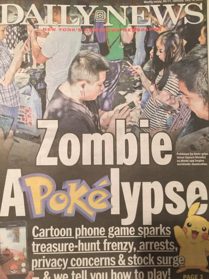 7/11月曜日の地元紙１面に登場